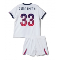 Camiseta Paris Saint-Germain Warren Zaire-Emery #33 Segunda Equipación Replica 2026-27 para niños mangas cortas (+ Pantalones cortos)
